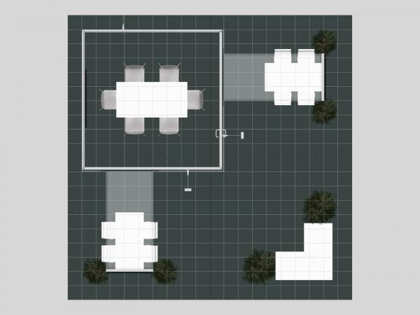 RE-9211 Island Rental Trade Show Exhibit -- Plan View